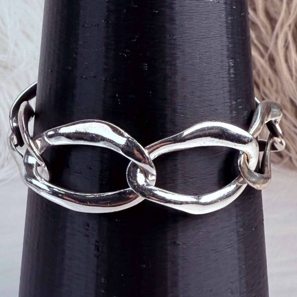 Vintage Silvertone, Chunky Chain, Toggle Closure … - image 2